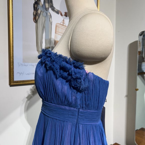 LAILA DRESS CHIFFON MAXI PURPLE BLUE SIZE 4 SMALL - Picture 16 of 16